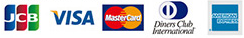 JCB/VISA/MasterCard/DinersClub/AMERICAN EXPRESS