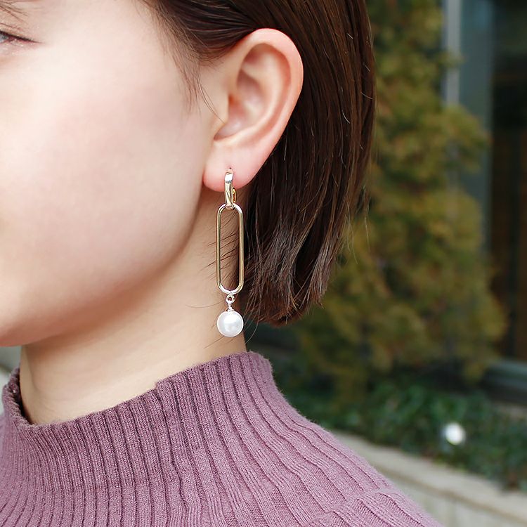 パールドロップロングピアス【CLASSY. 掲載】詳細情報｜アクセサリー
