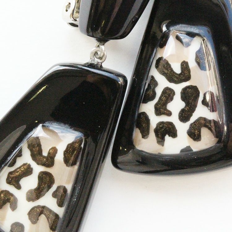 ZSiSKA】≪NINA LEOPARD≫レオパード柄レジンイヤリング/3221010-詳細