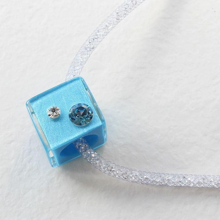 シスカ　ターコイズカラー　レジンネックレス　純銀箔使用 新品 ZSiSKA】≪BLISS LUXX≫レジンマグネットクラスプネックレス/1240026