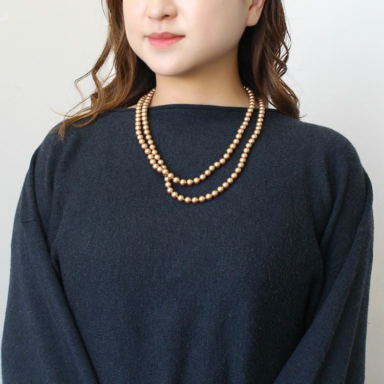 マジョルカパール8mm玉×120cmロングネックレス詳細情報｜アクセサリー