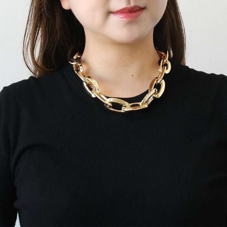 Pellini ハンドメイド ショートネックレス スペイン製チャンキーチェーンショートネックレス(アレルゲンフリー