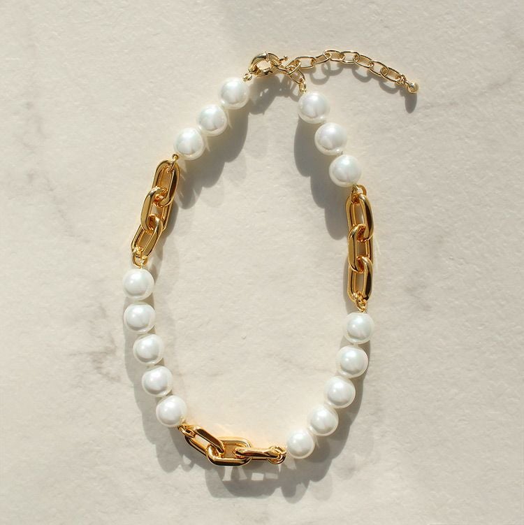 マジョルカパール×18Kメッキチェーンショートネックレス詳細情報