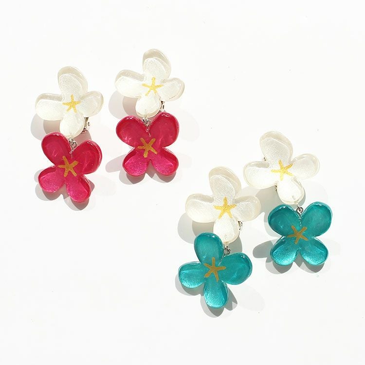 ZSiSKA】≪HANA≫レジンロングイヤリング詳細情報｜アクセサリー