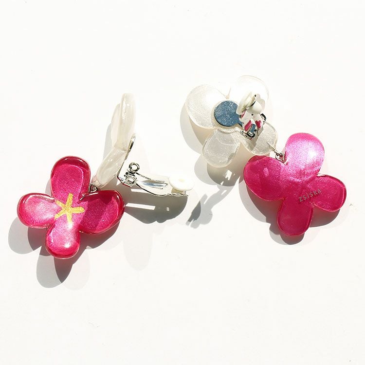 ZSiSKA】≪HANA≫レジンロングイヤリング詳細情報｜アクセサリー