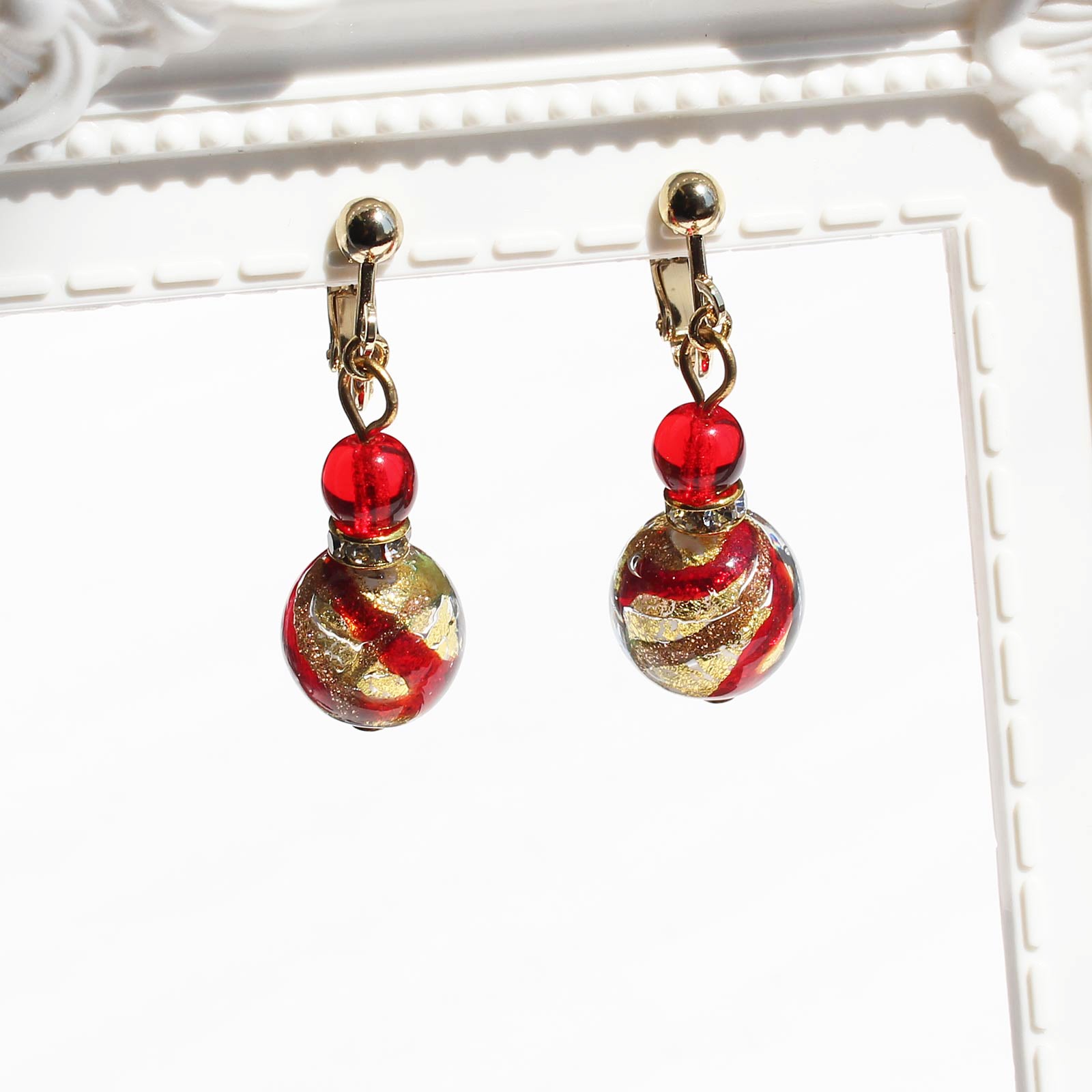 新品  ABISTE  イヤリング イタリア製ベネチアンガラスデザインイヤリング詳細情報｜アクセサリー