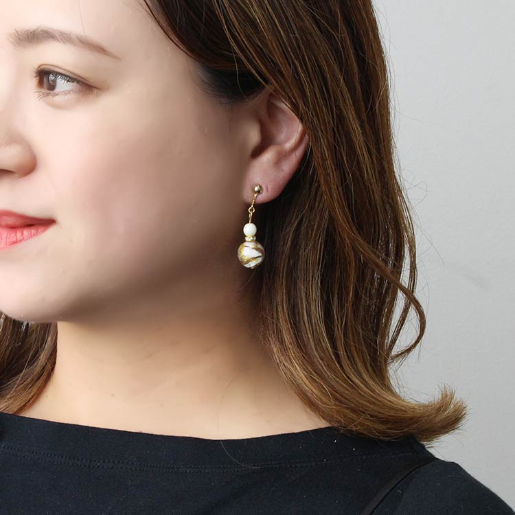 新品  ABISTE  イヤリング イタリア製ベネチアンガラスデザインイヤリング詳細情報｜アクセサリー