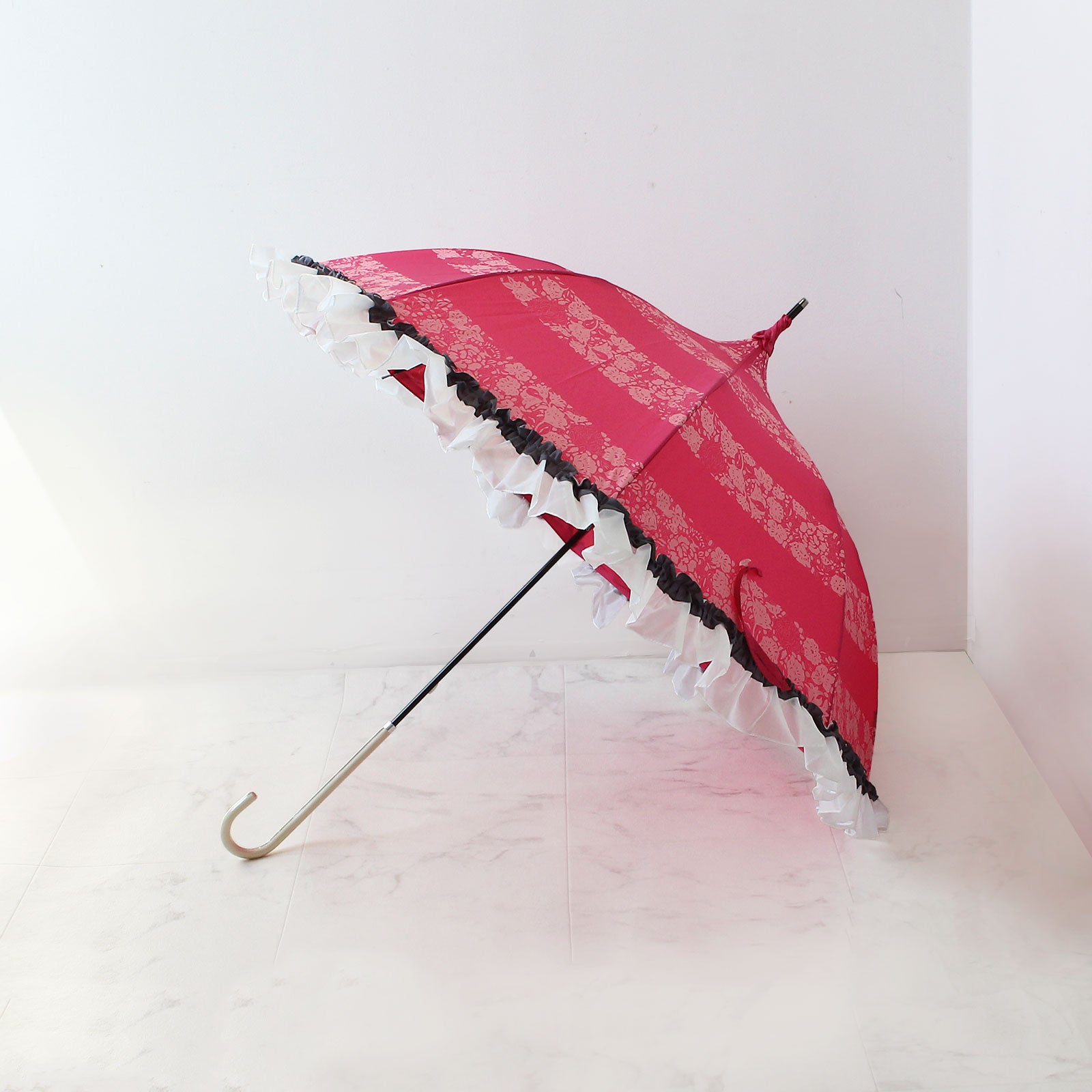 フラワーモチーフパゴダ晴雨兼用長傘詳細情報｜アクセサリー・腕時計