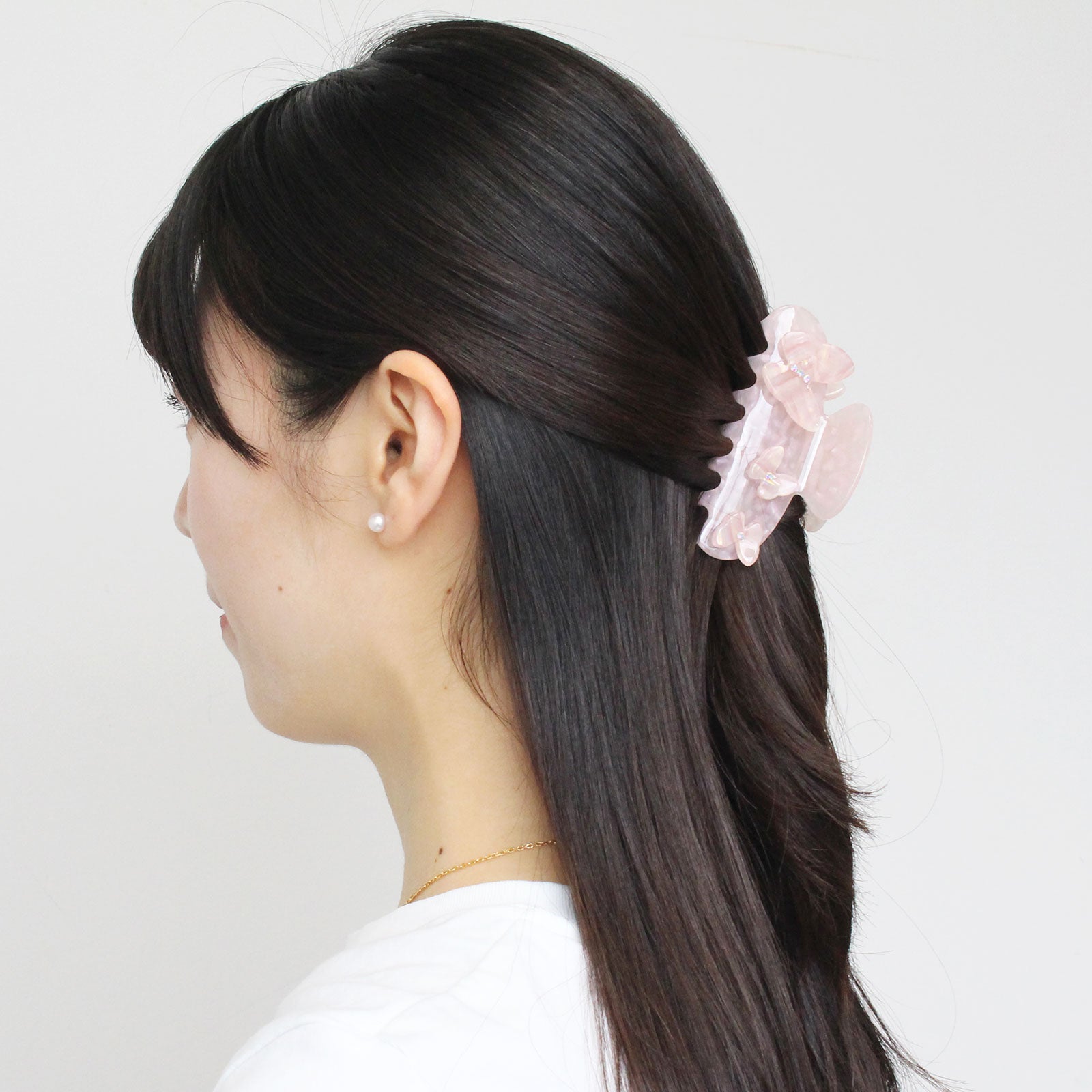 ABISTE ヘアクリップ 4点セット ガラスストーンバタフライモチーフデザインヘアクリップ詳細情報
